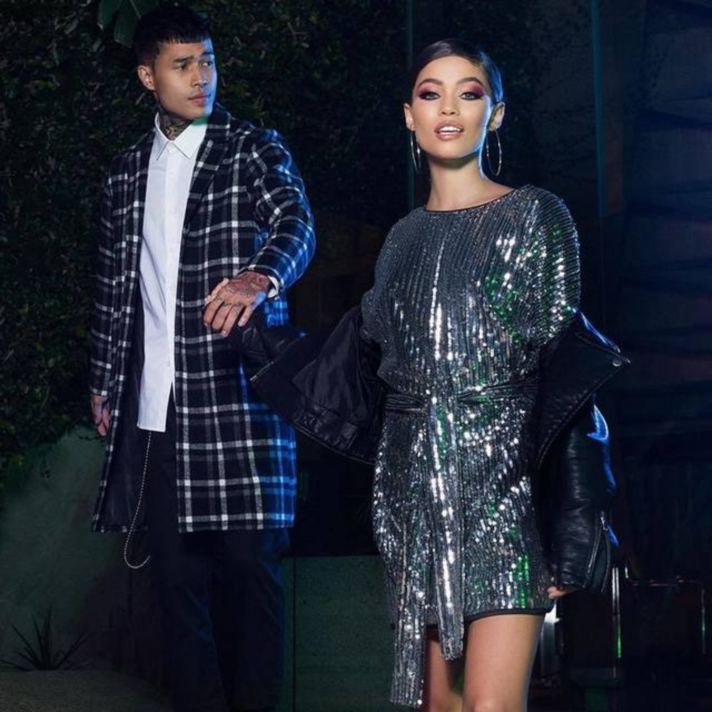FASHION NOVA Where's The Party At Sequin Dress - Silver